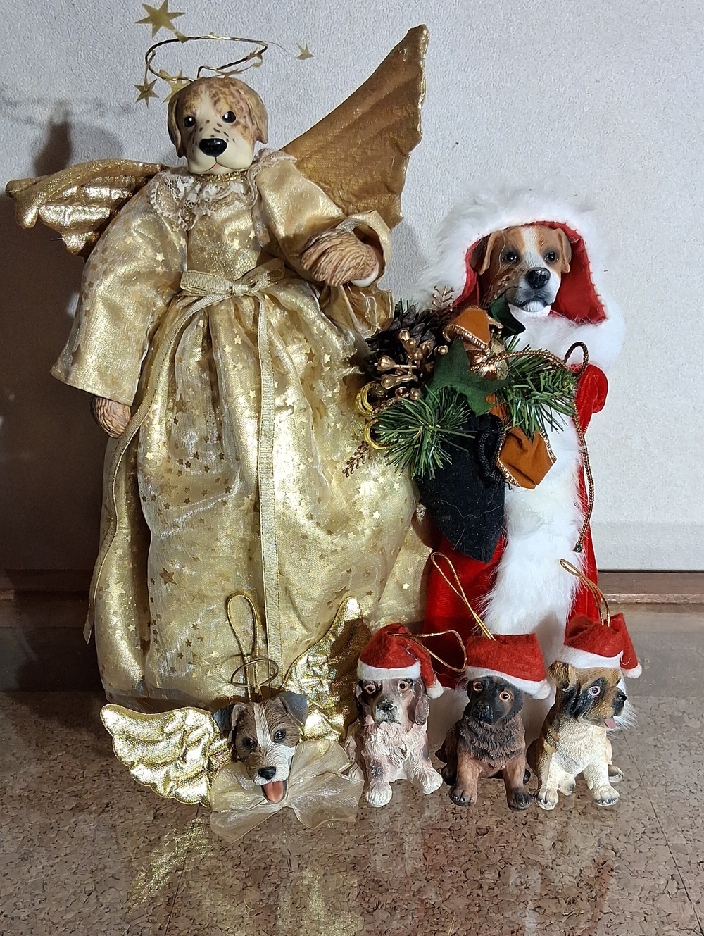Christmas Dog Ornaments /Tree Toppers All 6 For $25
